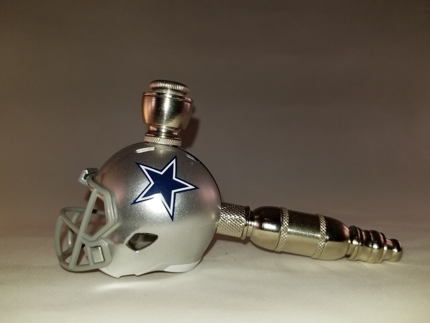 DALLAS COWBOYS NFL FOOTBALL HELMET SMOKING PIPE Straight/Nickel