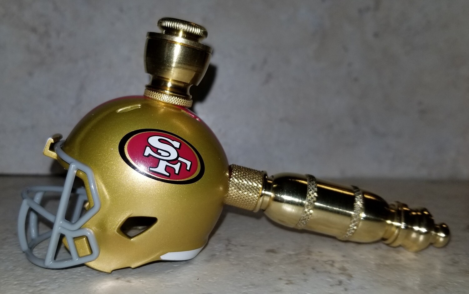 SAN FRANCISCO 49er's NFL FOOTBALL HELMET Brass/Straight