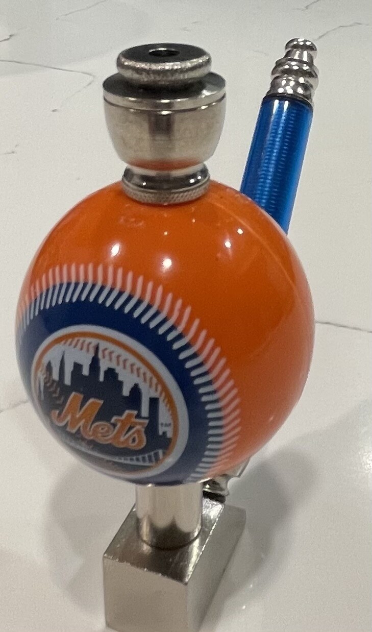 NEW YORK METS SPECIAL EDITION COLOR BASEBALL SMOKING PIPE Wedge/Nickel