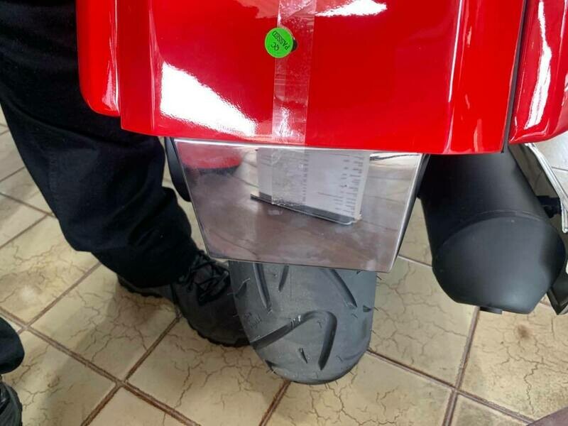 Rear mounted stainless steel mudflap