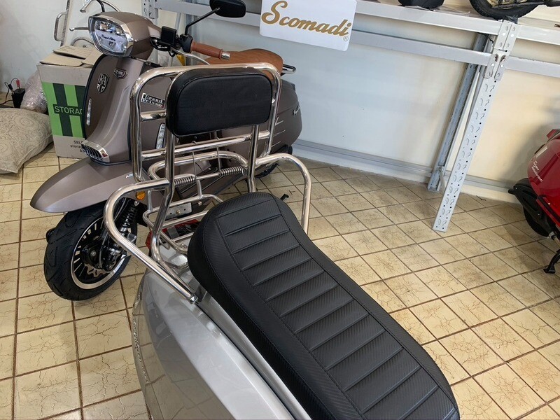 Scomadi 3-in-1 rear rack and backrest, No Drill, stainless steel