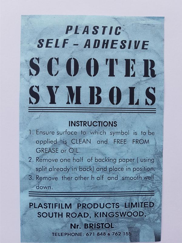 TG/GT Adhesive scooter symbols