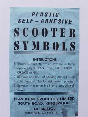 TG/GT Adhesive scooter symbols