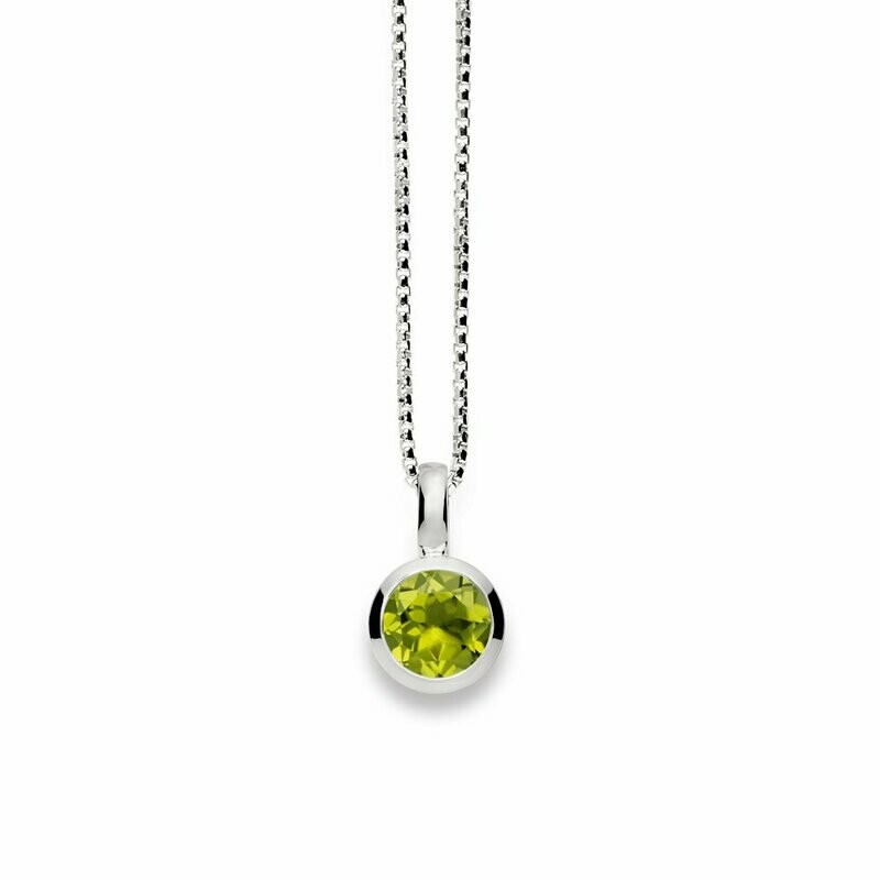 Anhänger 925/- Silber poliert, Peridot