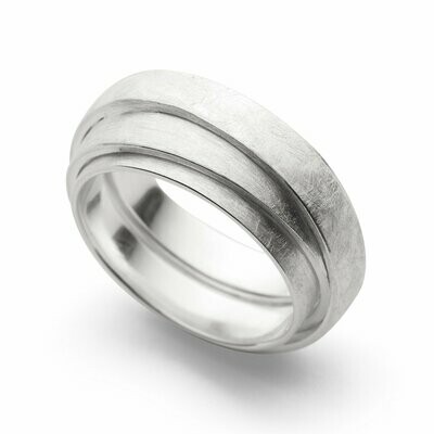 Ring 925/- Silber kratzmatt