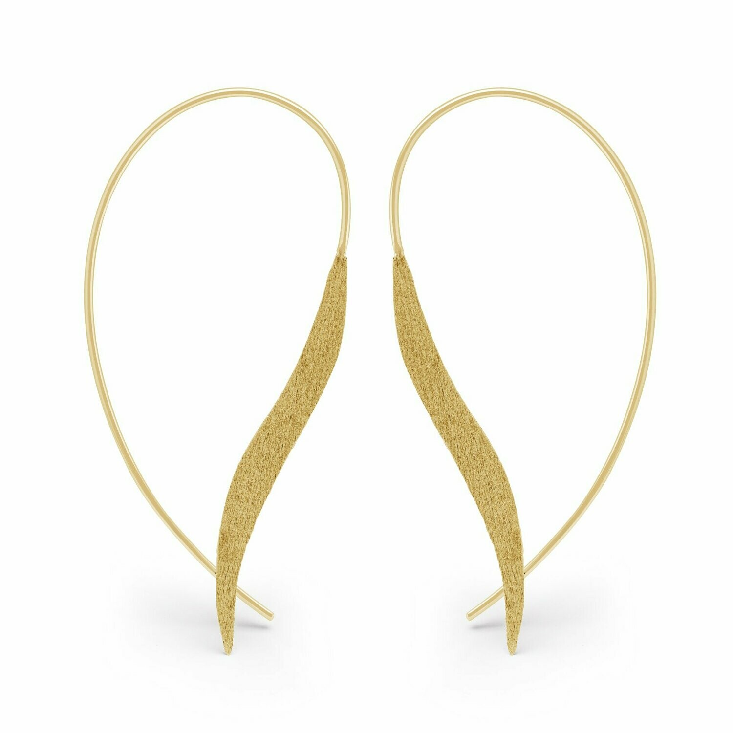 Ohrhänger 925/- Silber vergoldet mattiert