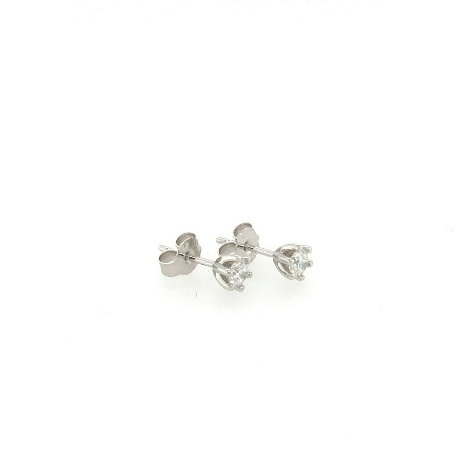 Brillantohrstecker mit Krappenfassung in 585/- Weißgold, 2 Brillanten 0,40ct