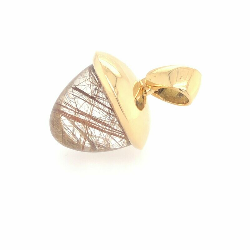Anhänger in 750/- Gold mit Rutilquarz