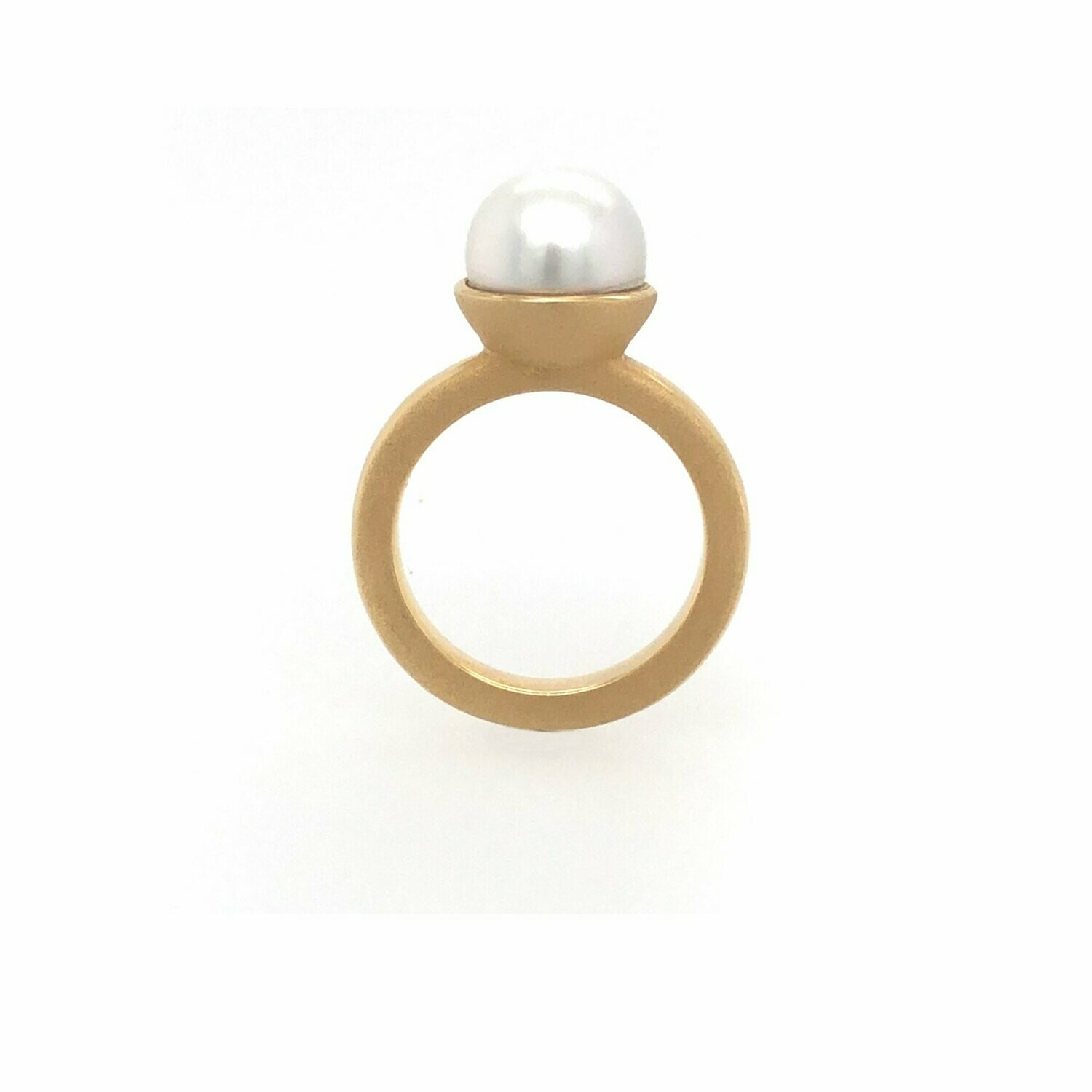 Ring 750/- Gold mit Südsee Zuchtperle 10mm