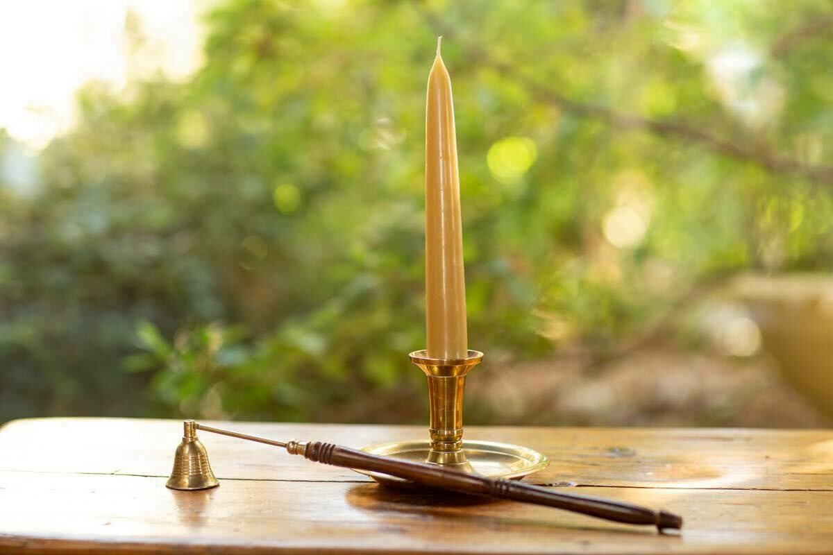 Beeswax hand dipped pillar candle 20cm x 3cm