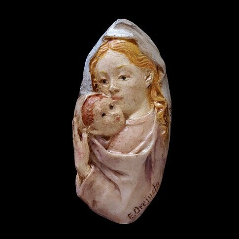 Medalla Madonna Blanca con Niño
