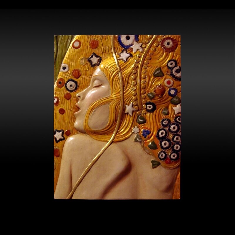 Serpientes de Agua I de Klimt. Fragmento
