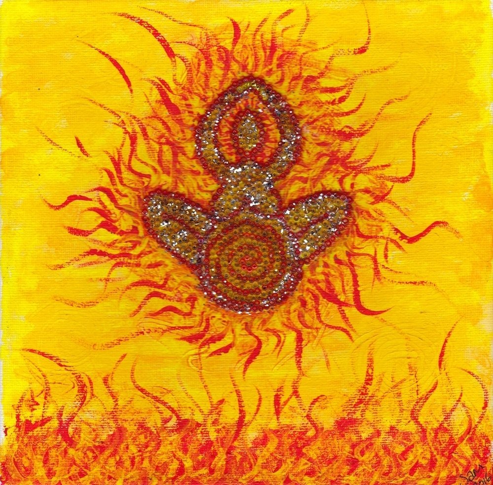 Fire Goddess. Acrylic on Canvas.