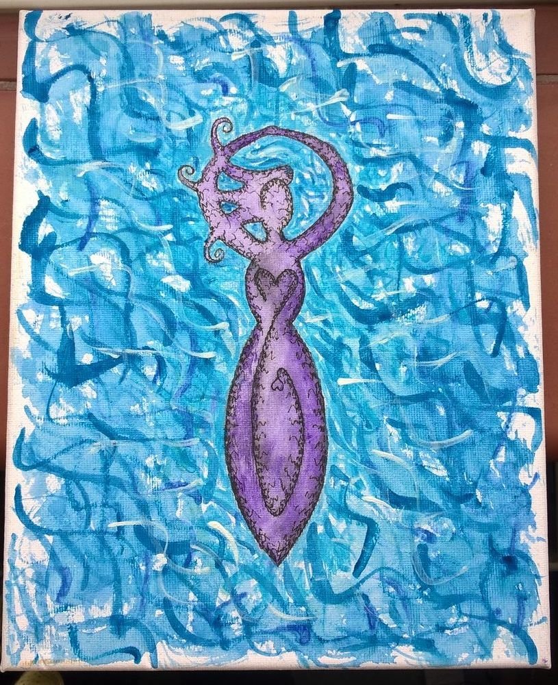 Air Goddess. Acrylic on Canvas.