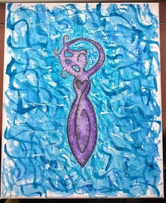 Air Goddess. Acrylic on Canvas.