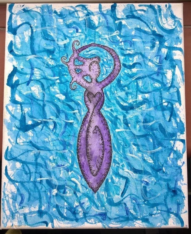 Air Goddess. Acrylic on Canvas.