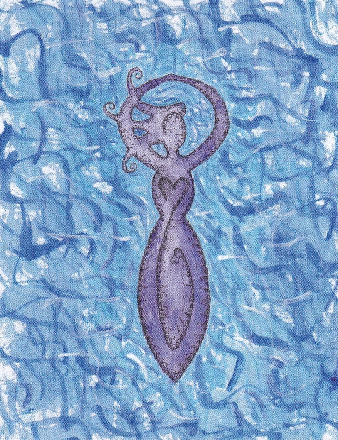 Air Goddess greeting card