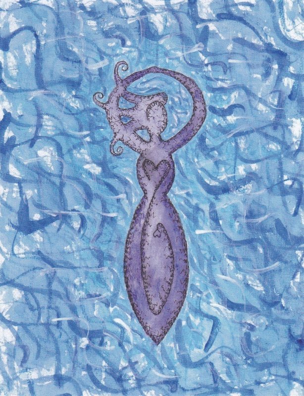Air Goddess greeting card