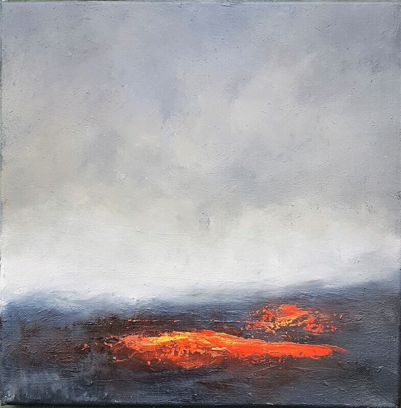 A Blaze original painting by Lesley Cox showcasing vibrant colors and bold brushstrokes