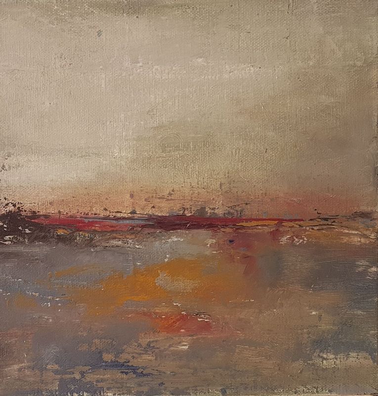 Seeking Light abstract painting by Lesley Cox with soft light effects and atmospheric texture

