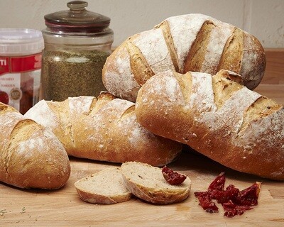 SUNDRIED TOMATOES Loaf- organic mixed flours-