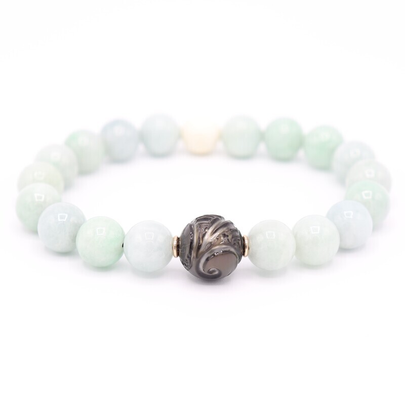 Bracelet Rarity [Jade / Perle de Tahiti / Or / Ivoire de Mammouth]