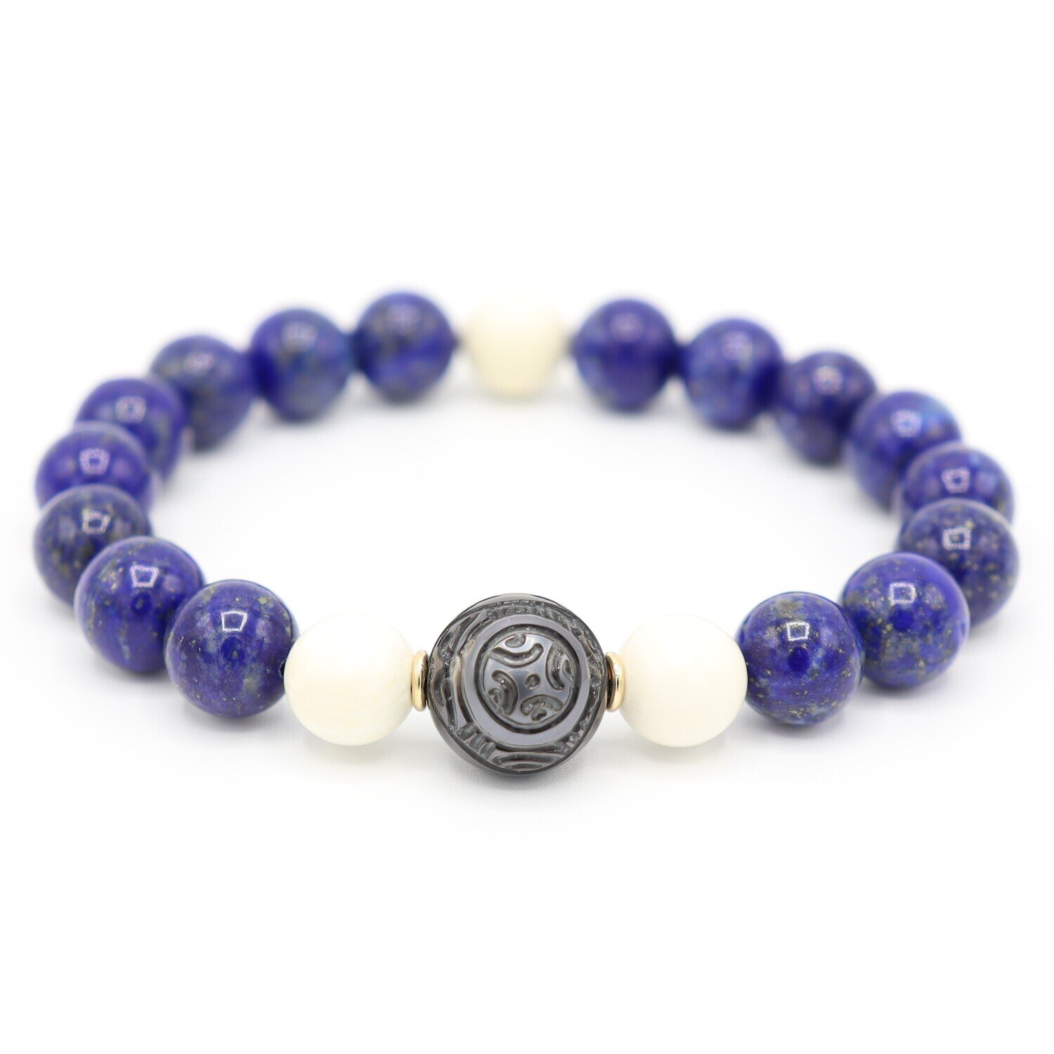 Bracelet Rarity [Lapis Lazuli / Perle de Tahiti / Or / Ivoire de Mammouth]