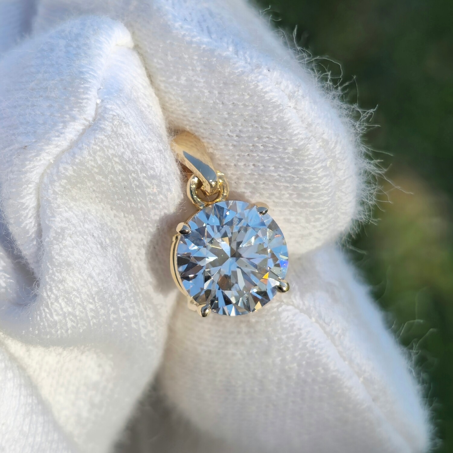 Pendentif Or Jaune 18k - Diamant CVD 2.24 Ct