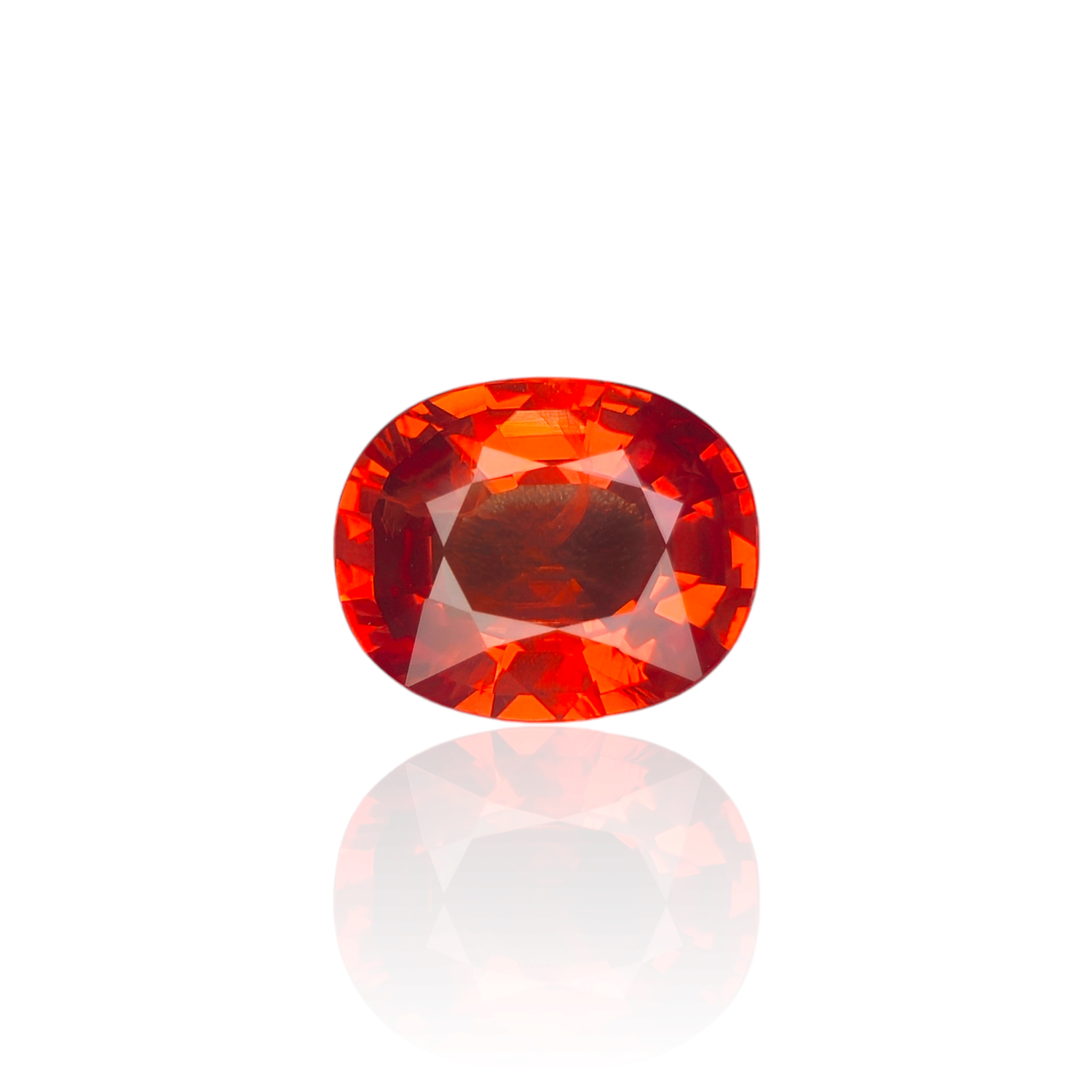 Saphir Orange Intense 3.46 Ct - Traité