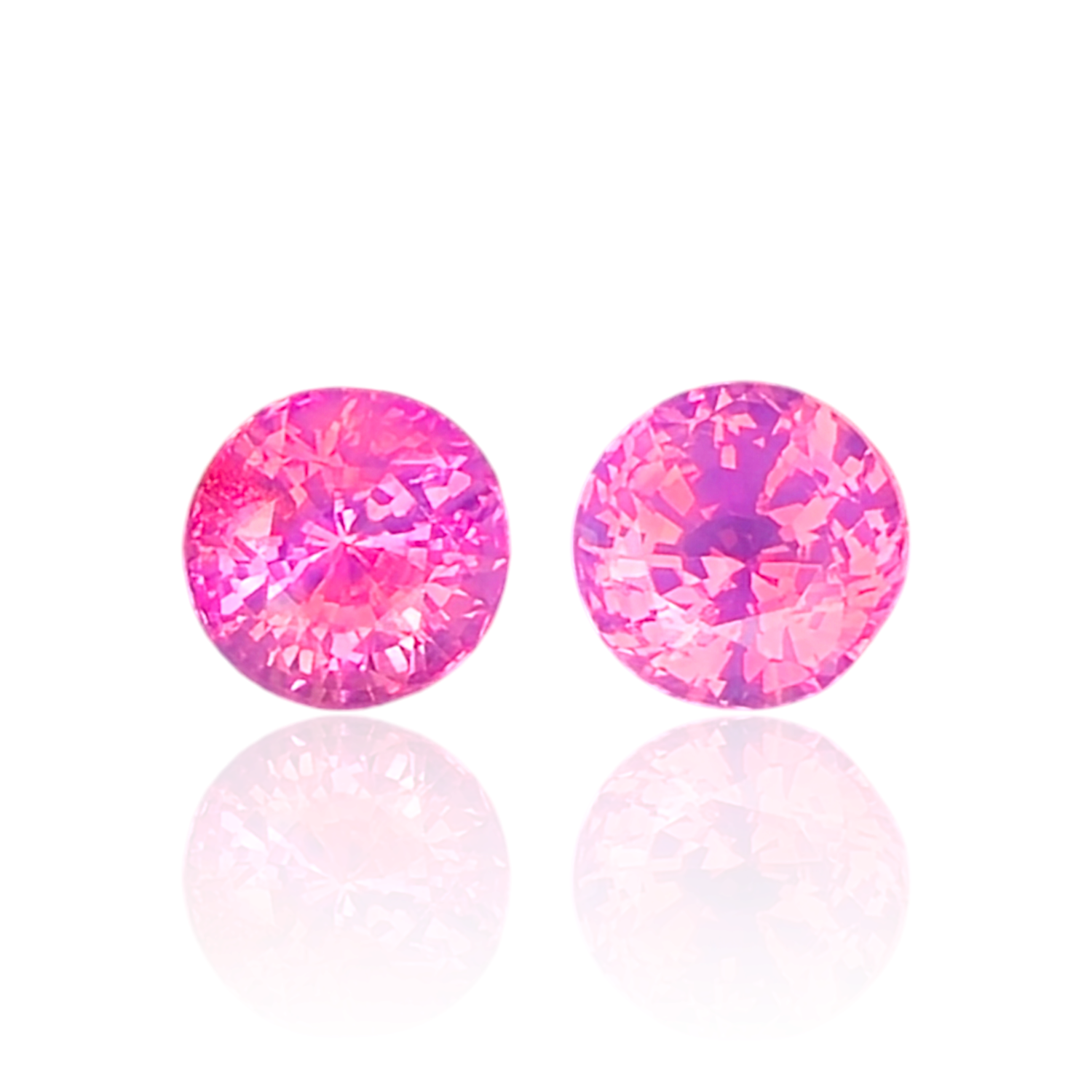 Paire de Saphirs Rose Orange 0.81 TCt - Non chauffé