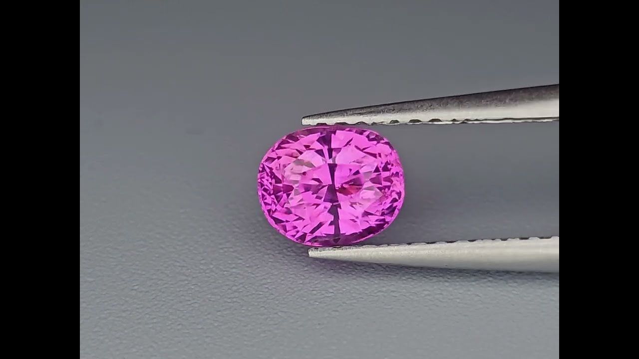 Saphir Rose Intense 1.22 Ct - Chauffé