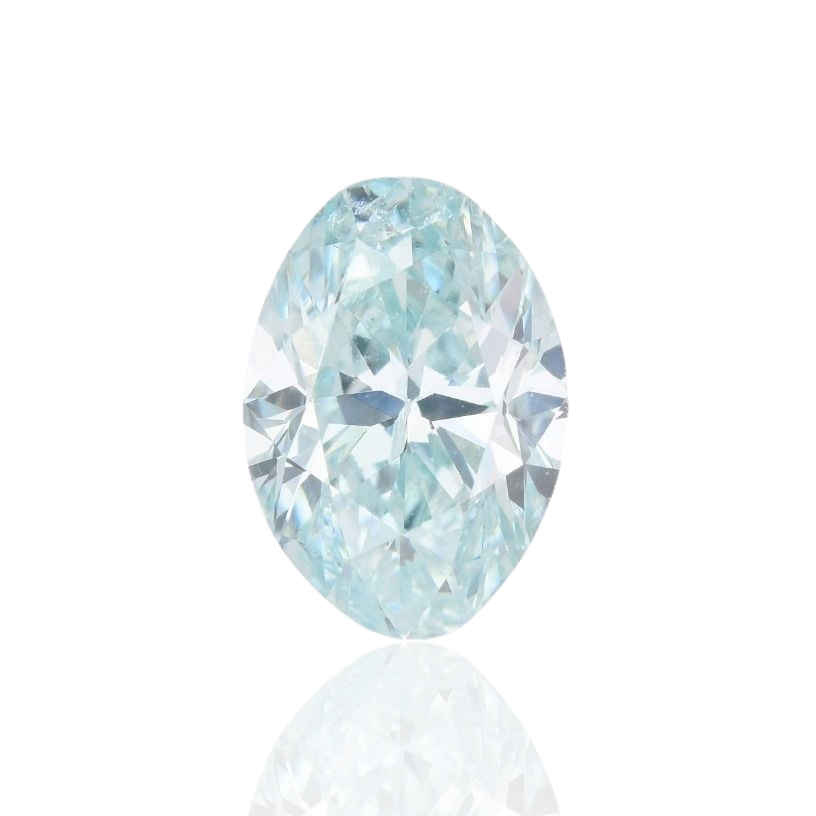 Diamant Naturel Fancy Greenich Blue 0.80 Ct Si1 - Traité