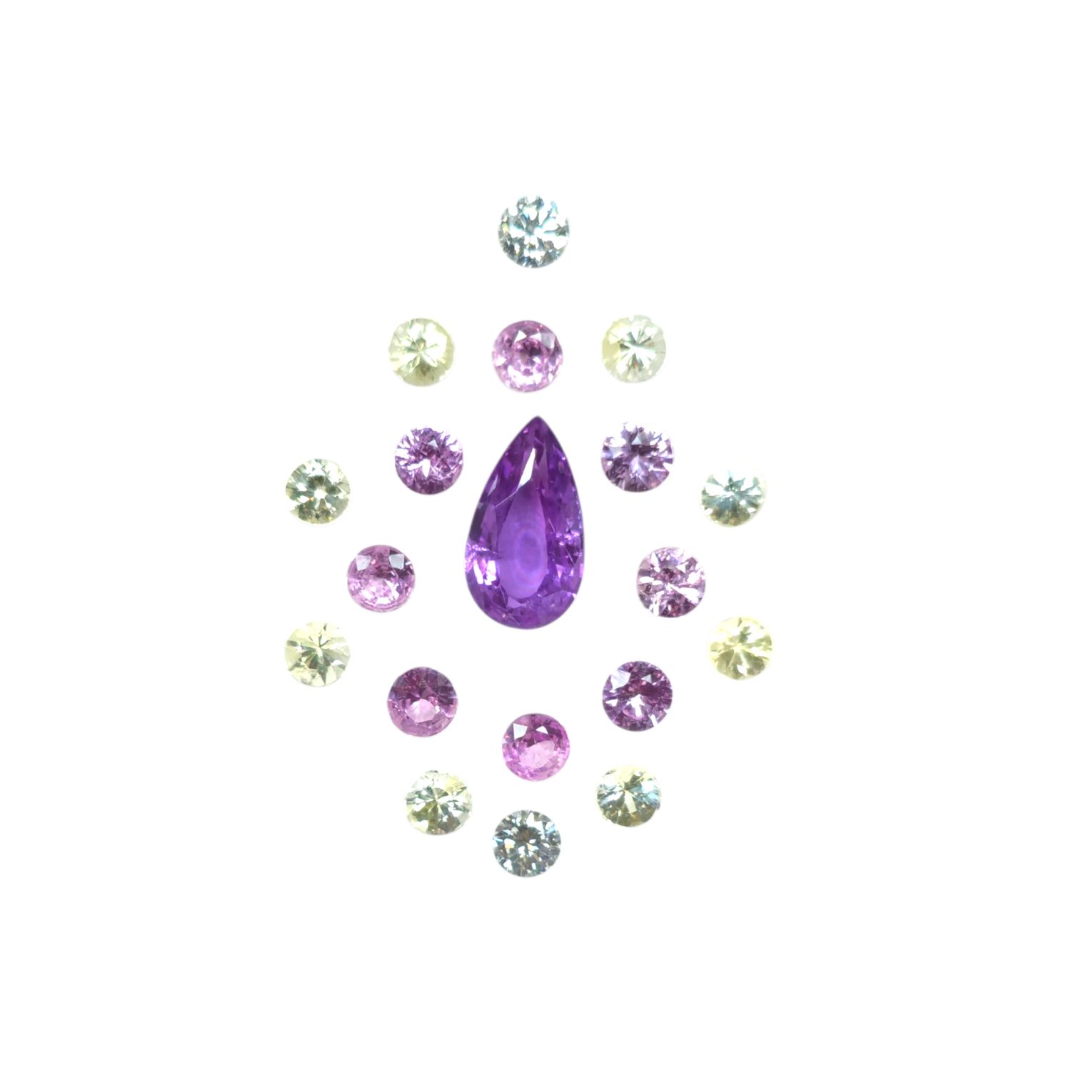 Lot Saphir 0.98 Ct - Diamants CVD - Saphirs