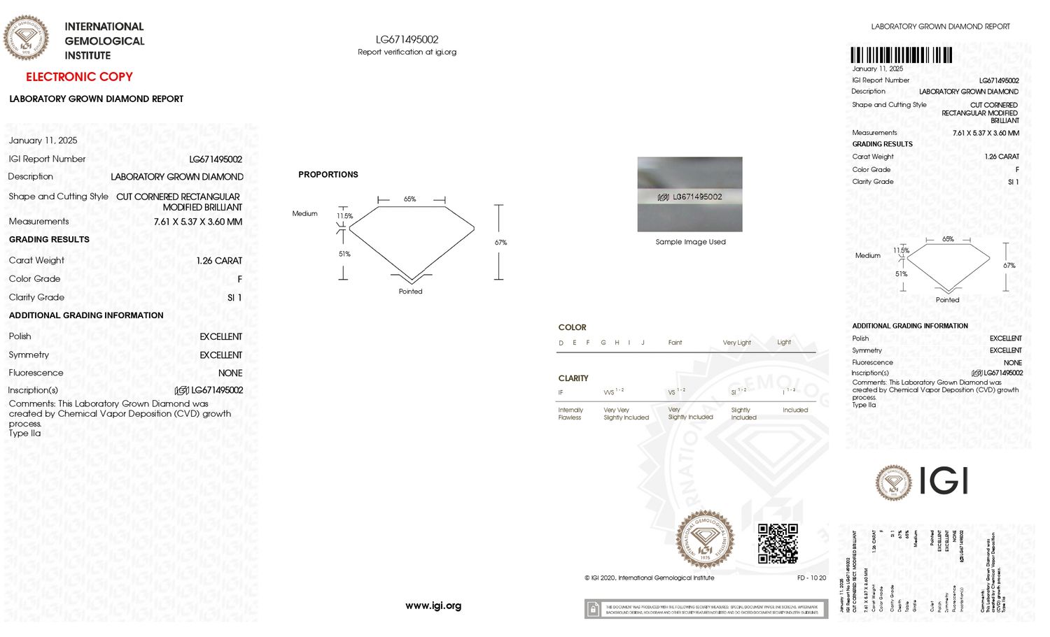 Diamant CVD 1.26 F Si1