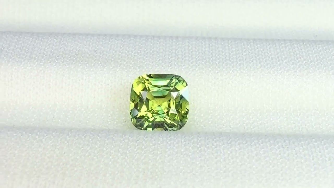 Saphir Vert Jaune 1.36 Ct - Non chauffé