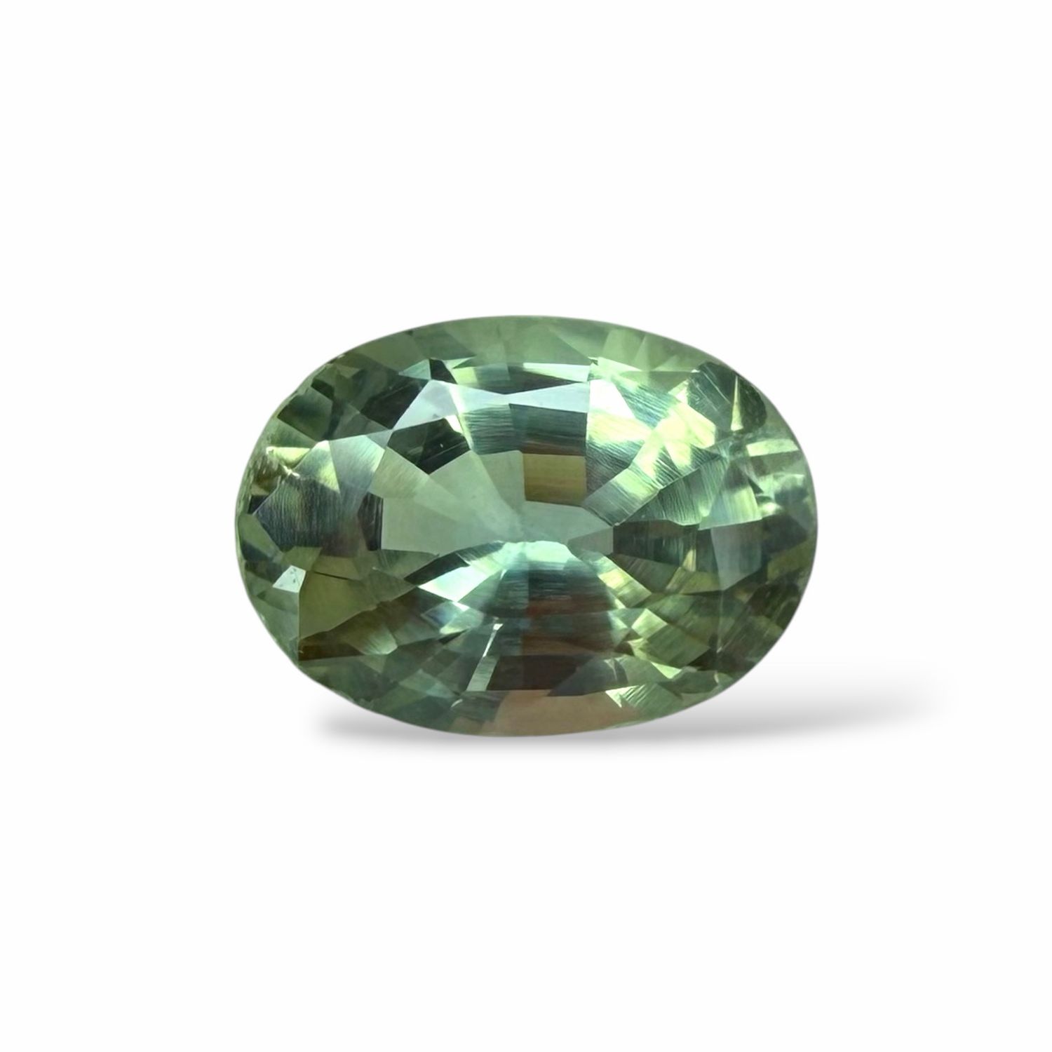 Saphir Vert Bleu 1.20 Cts - Chauffe traditionnelle Saphir Vert Bleu 1.20 Cts - Chauffe traditionnelle