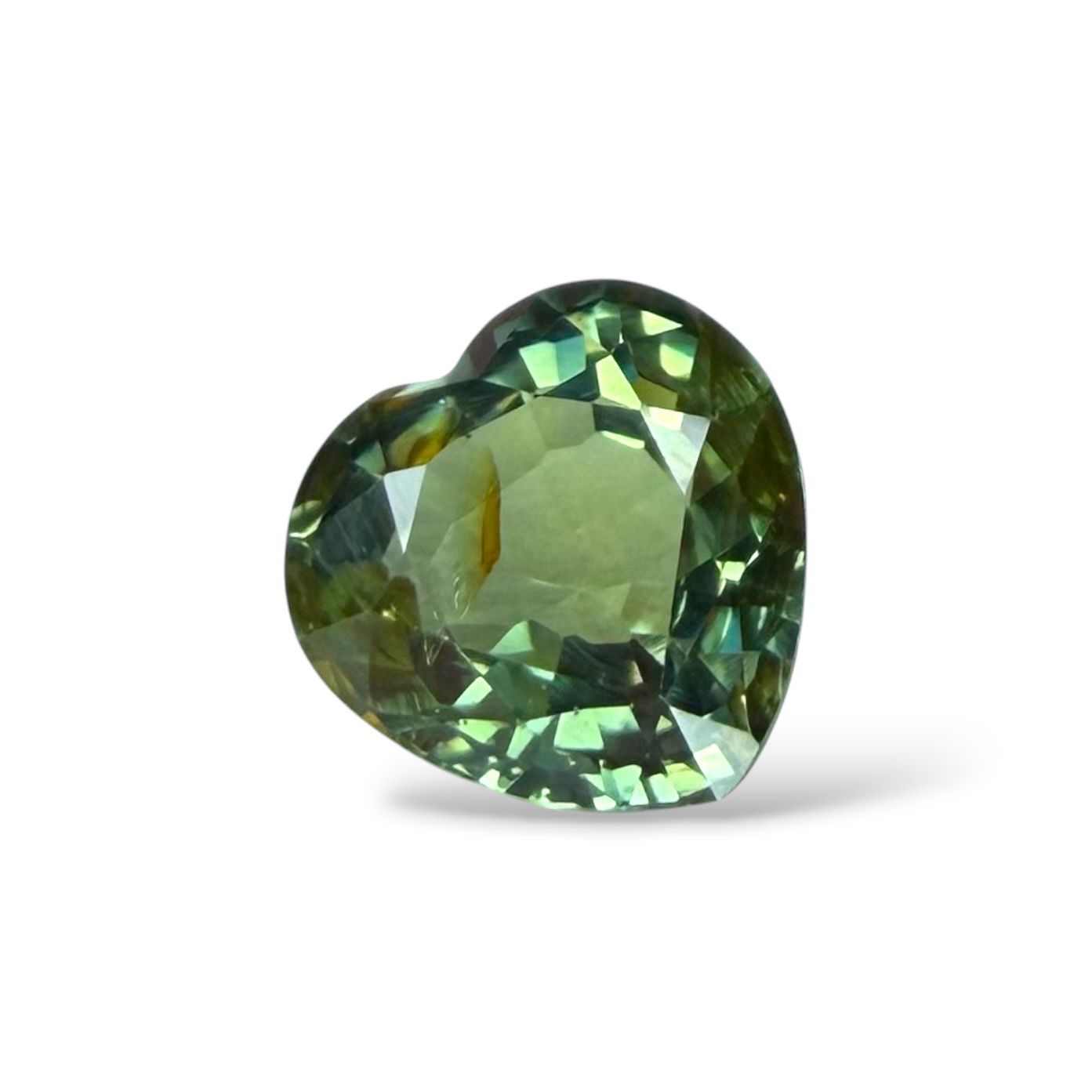 Saphir Vert 0.87 Ct - Chauffe traditionnelle Saphir Vert 0.87 Ct - Chauffe traditionnelle
