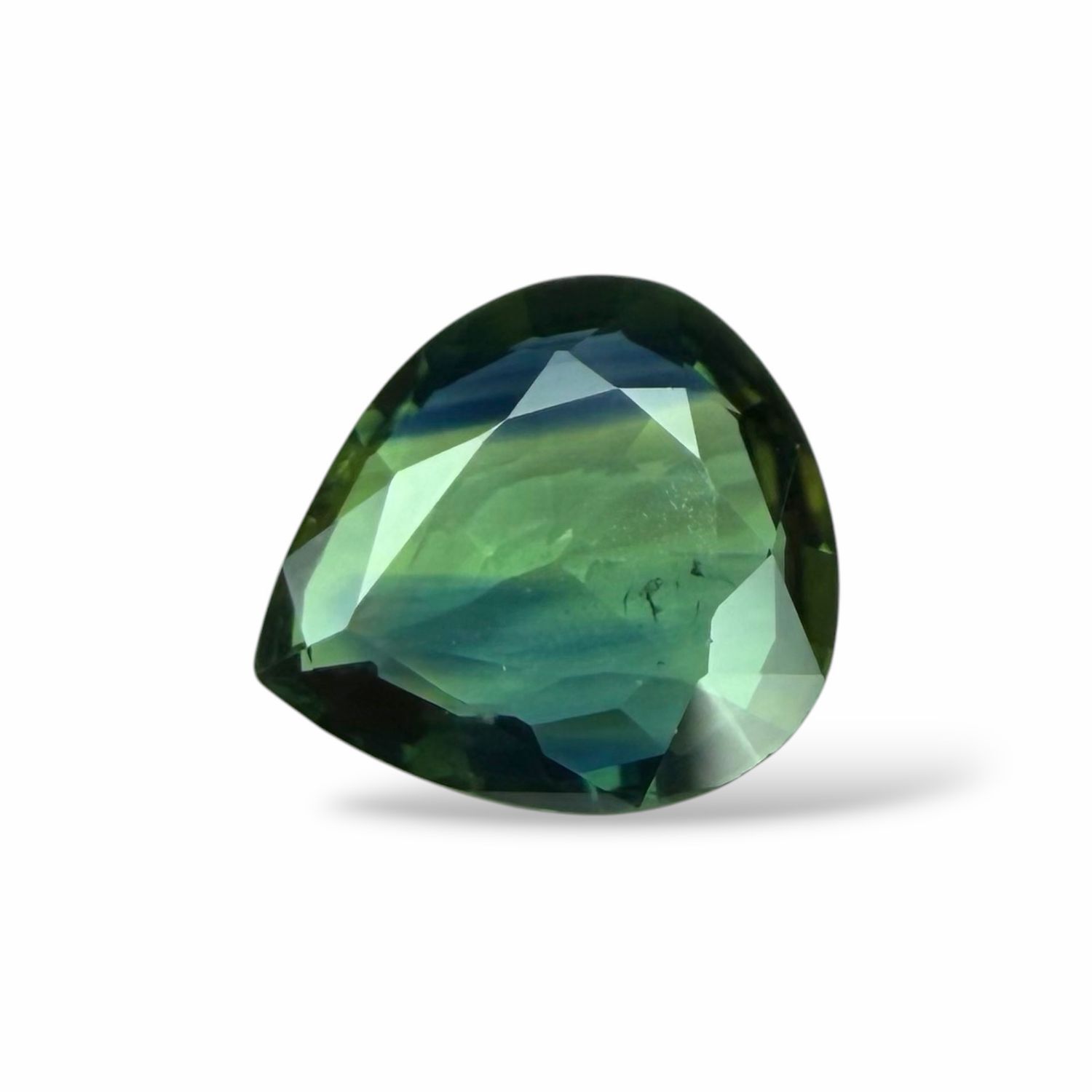 Saphir Bleu Vert 1.04 Cts - Chauffe traditionnelle Saphir Bleu Vert 1.04 Cts - Chauffe traditionnelle
