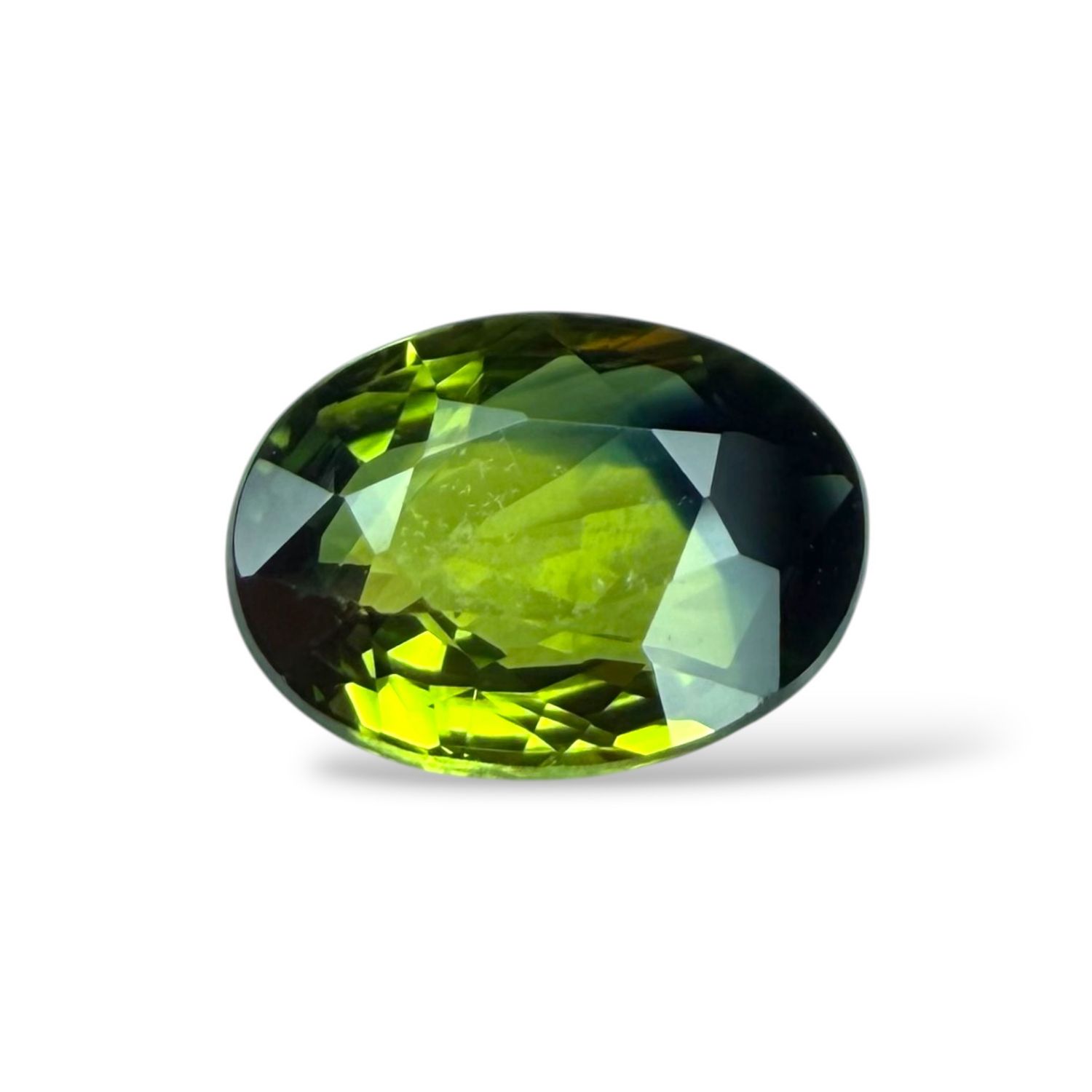 Saphir Vert Bleu 0.92 Ct - Chauffe traditionnelle Saphir Vert Bleu 0.92 Ct - Chauffe traditionnelle