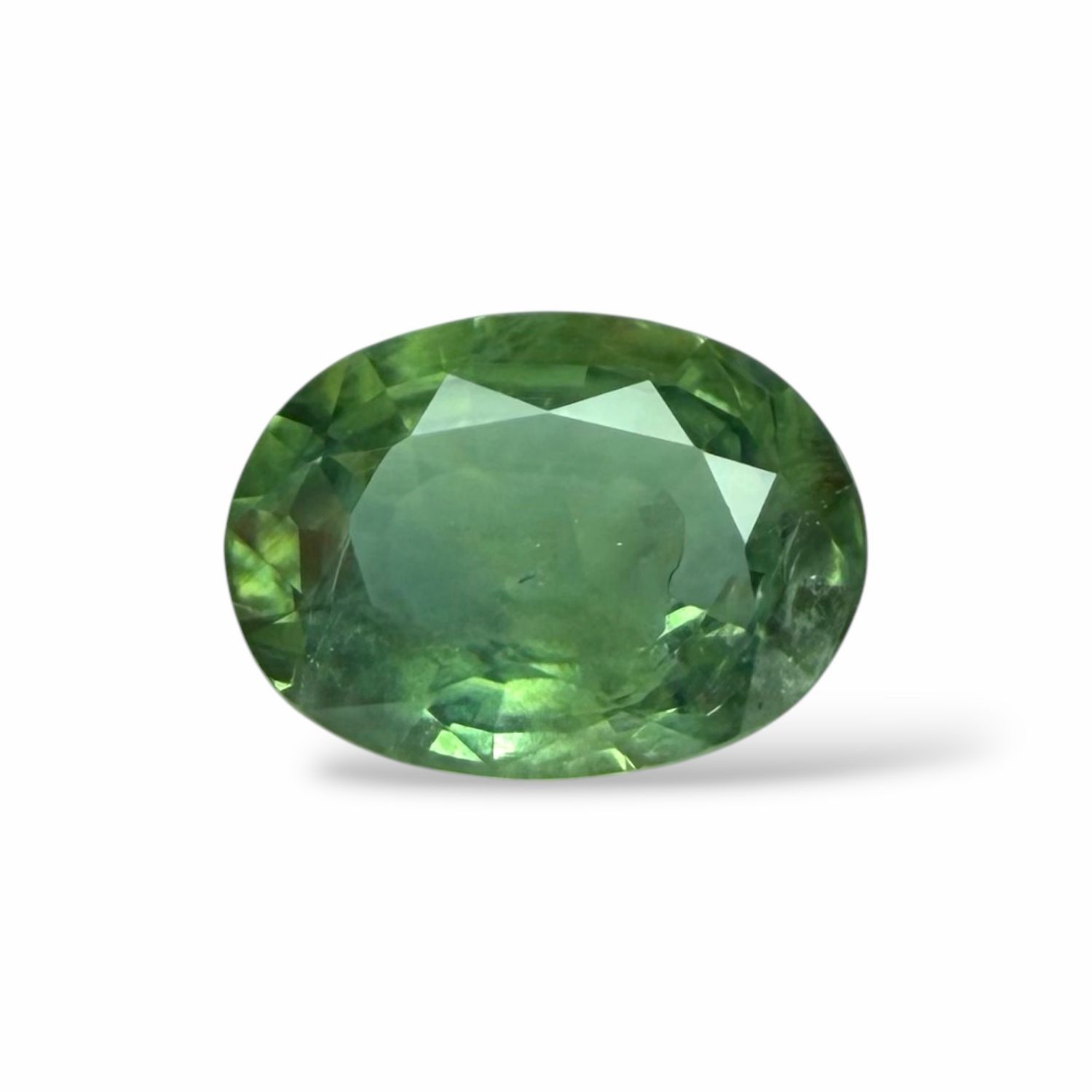 Saphir Vert 1.02 Cts - Chauffe traditionnelle
