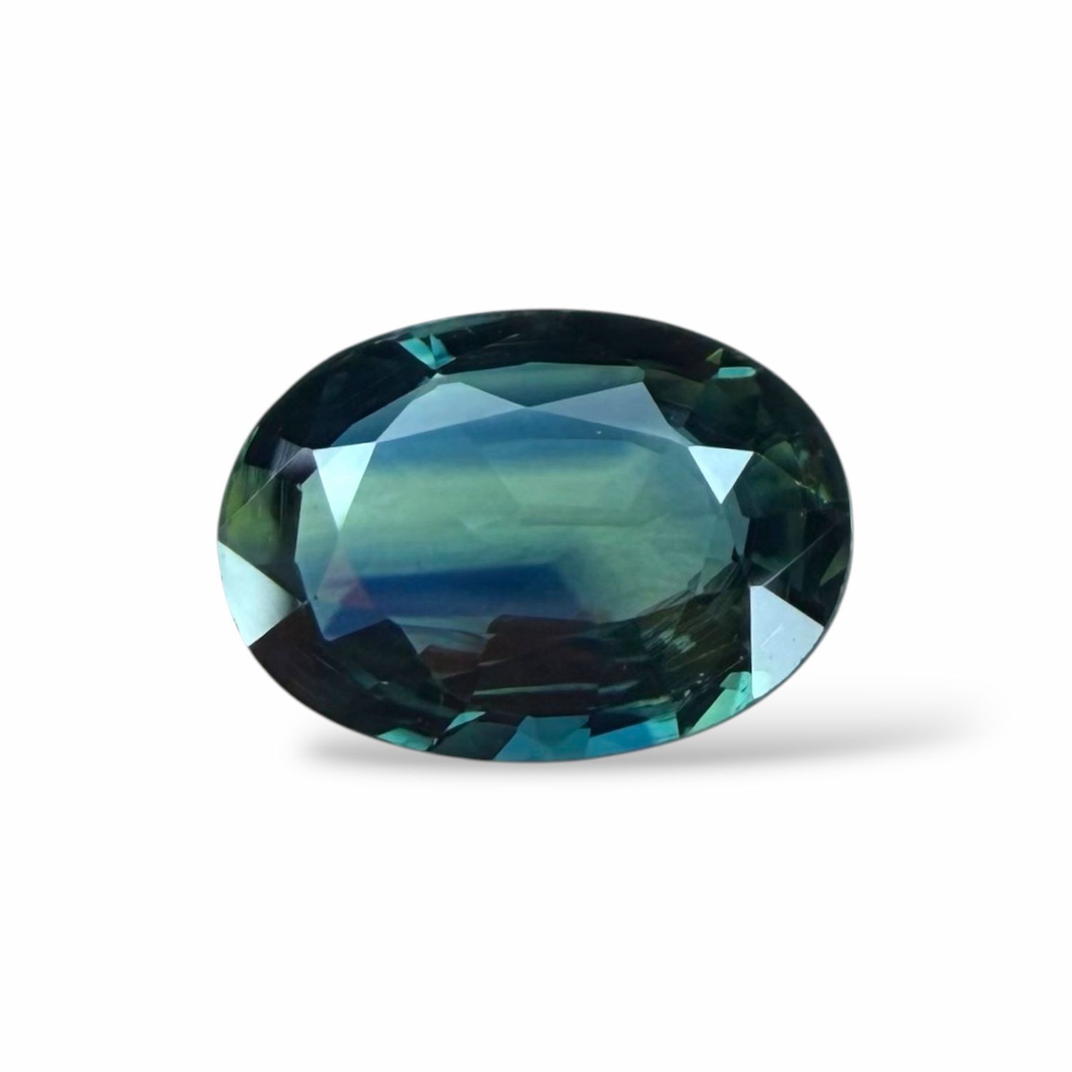 Saphir Bleu Vert 0.99 Ct - Chauffe traditionnelle Saphir Bleu Vert 0.99 Ct - Chauffe traditionnelle