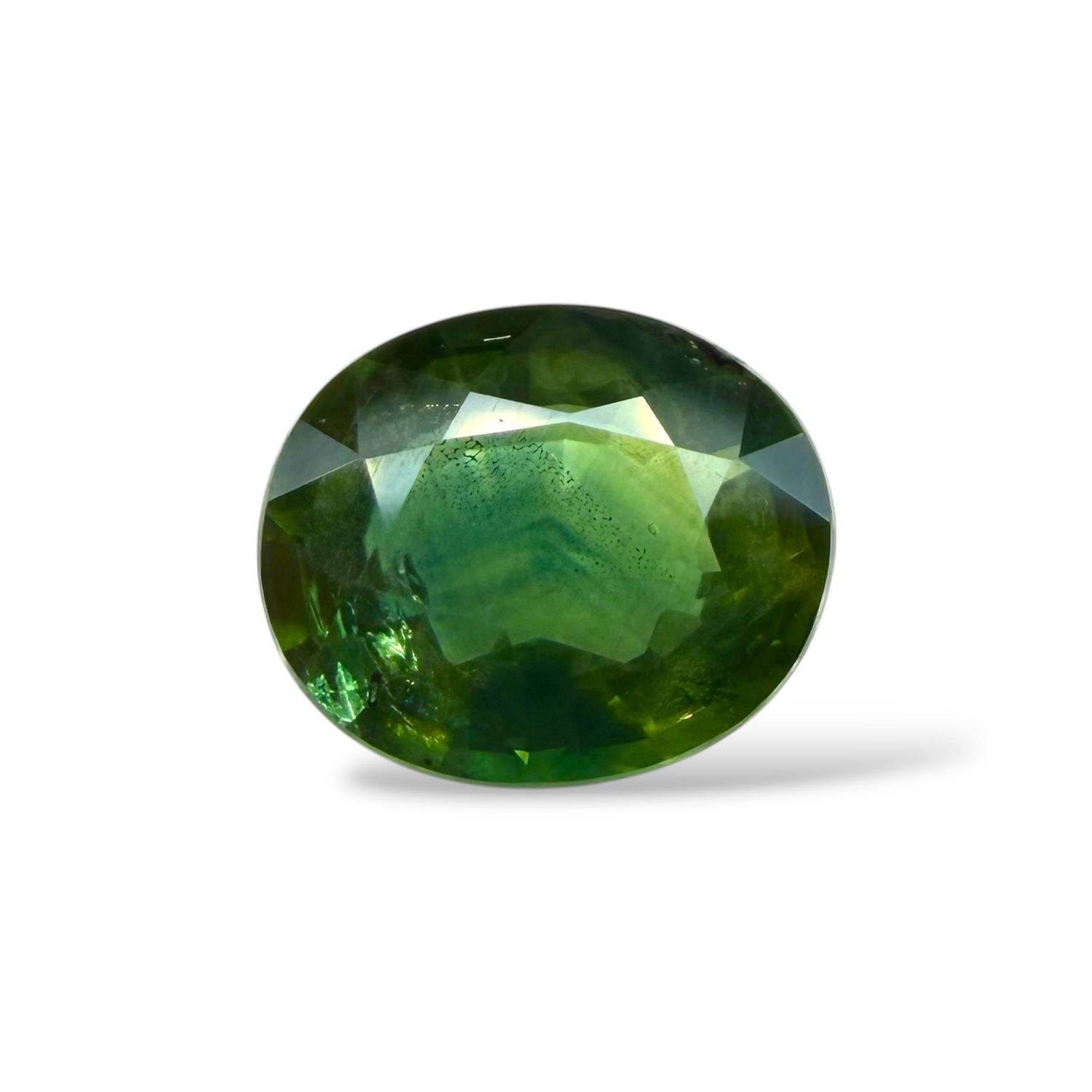 Saphir Vert 1.38 Cts - Chauffe traditionnelle