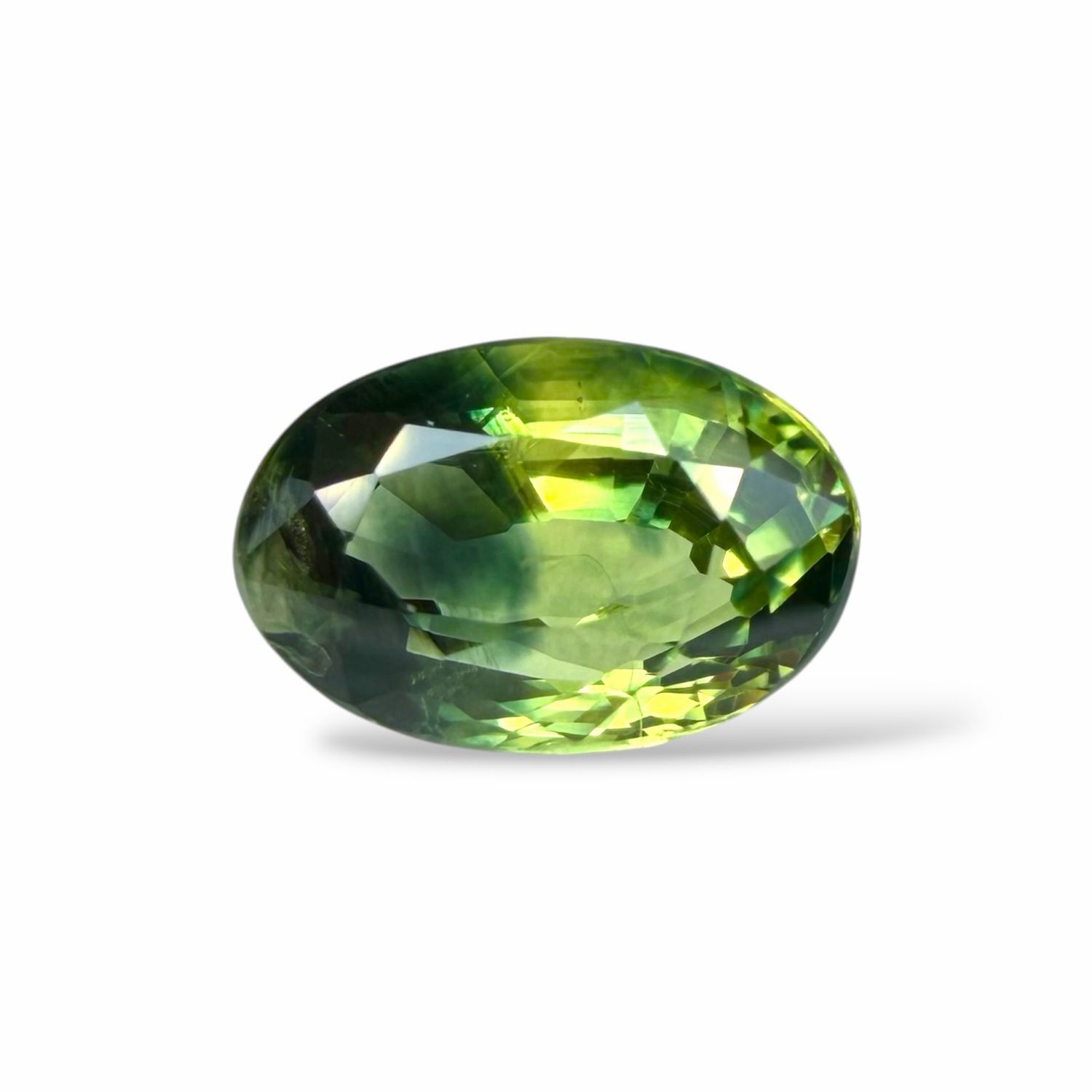 Saphir Vert Jaune Bleu 1.40 Cts - Chauffe traditionnelle