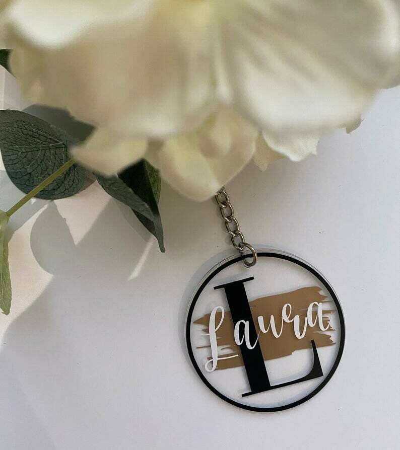 Personalised Keyring, Personalised Gift, Initial Keyring, Name Keyring
