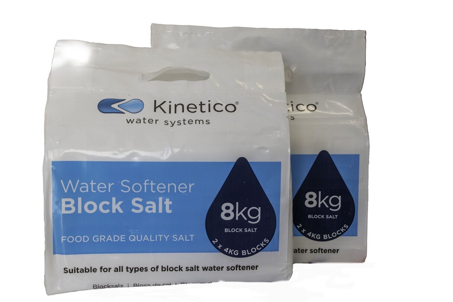 1 - 5 Bags Kinetico Block Salt (2 x 4kg Blocks) - £7.50 per pack collected - From