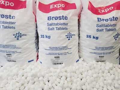 6 - 11  Bags x 25kg Broste Expo Tablet Salt - COLLECTED £15.50 per bag