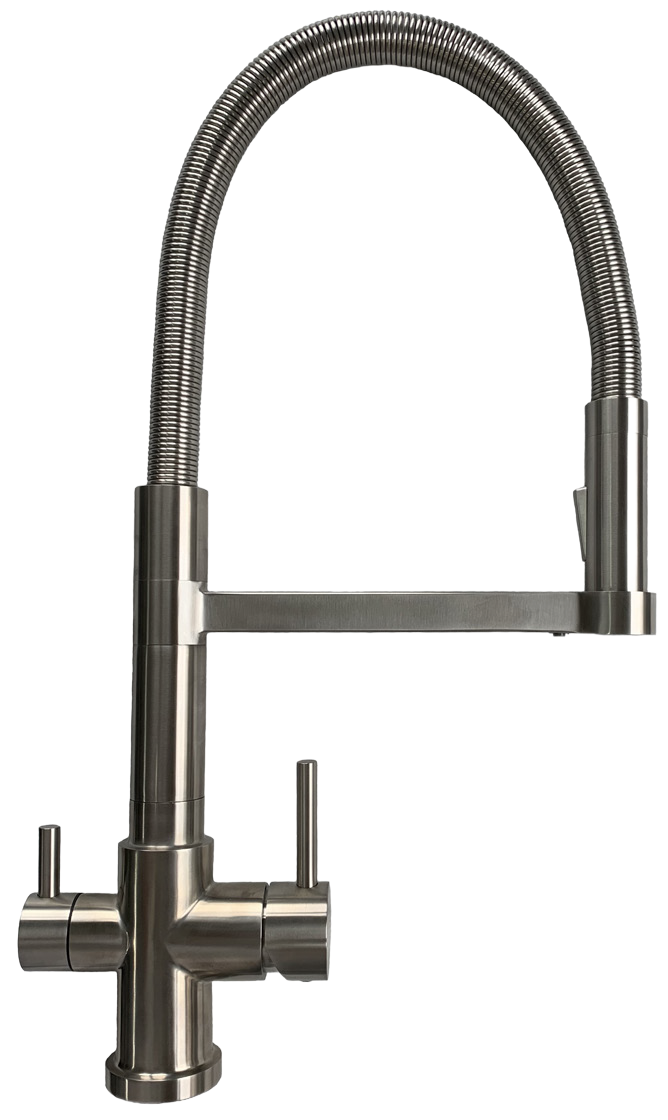 Altea 3 way filter tap  in brushed stainless steel