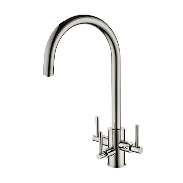Modern 3 way filter tap  in Brushed nickel