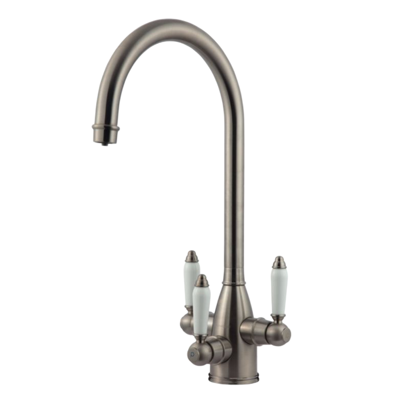 Cottage 3 way filter tap in brushed nickel PVD