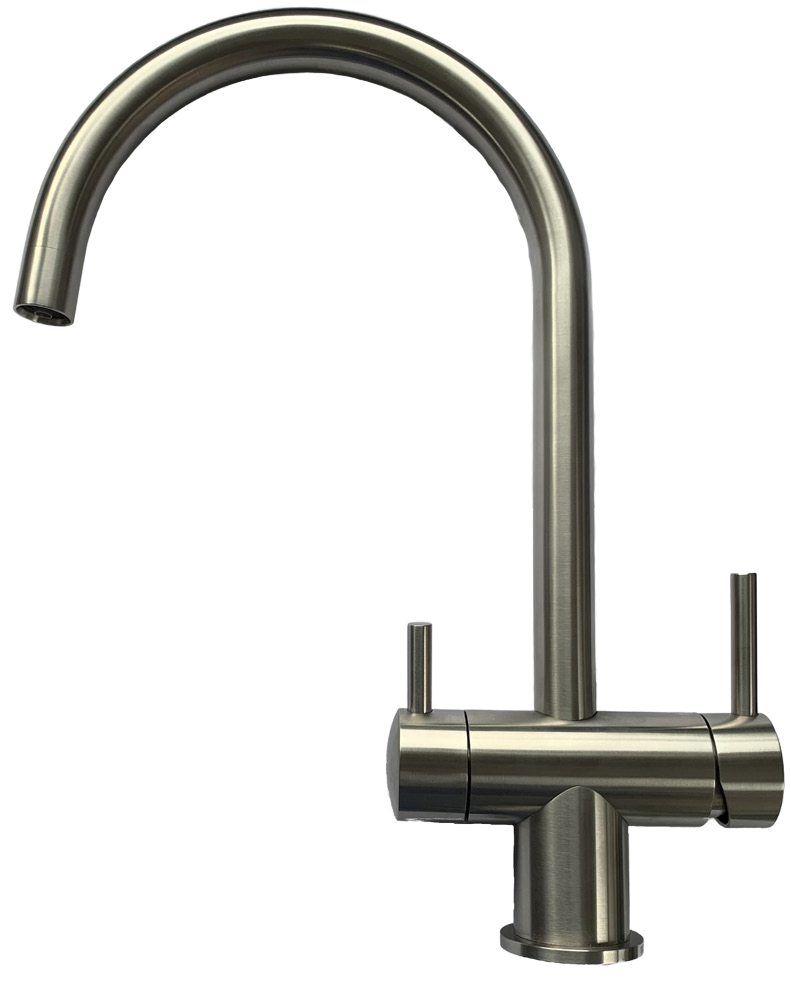 Aqualaria 3 way filter tap  in brushed stainless steel